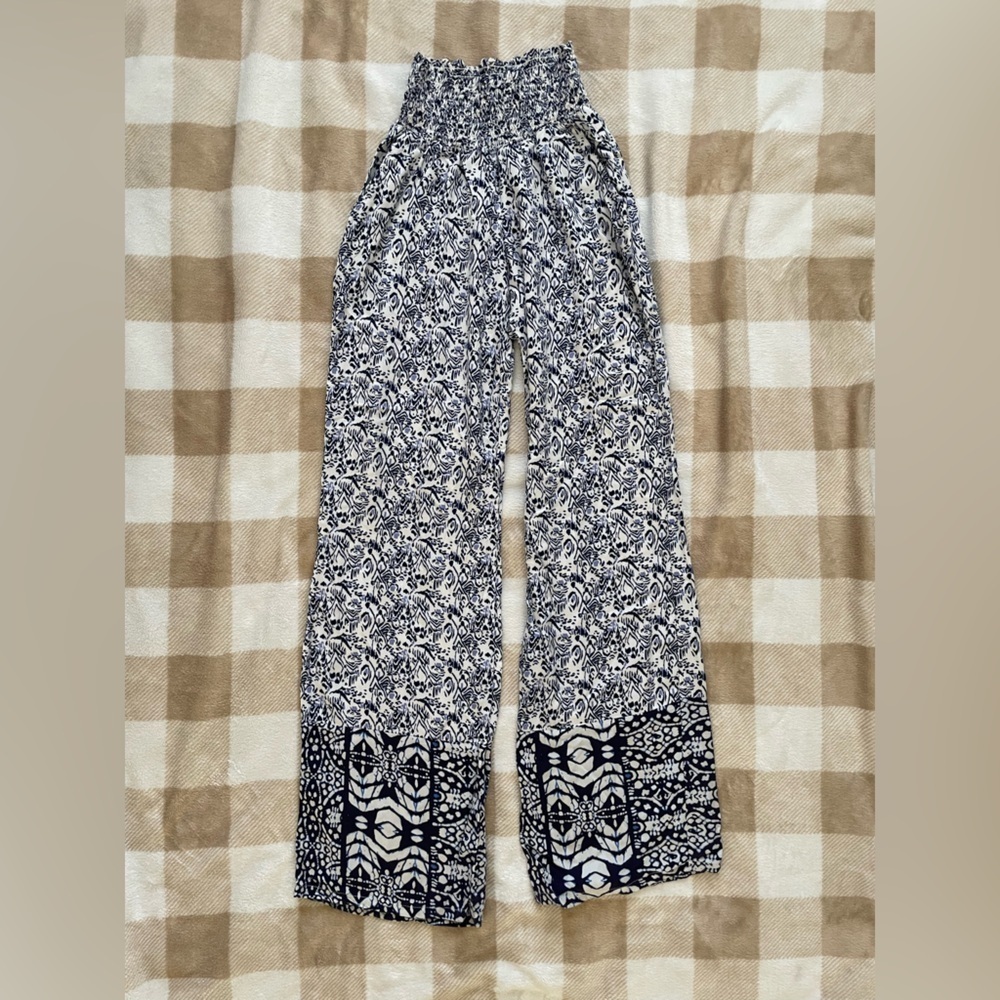 Rewash boho flare tie dye floral pants XS